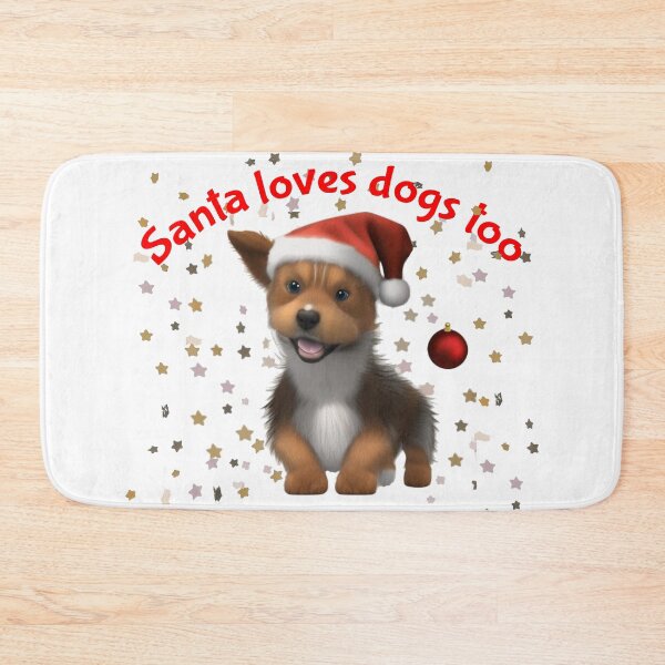 Item preview, Santa Loves Dogs Too designed and sold by Aurorapod.