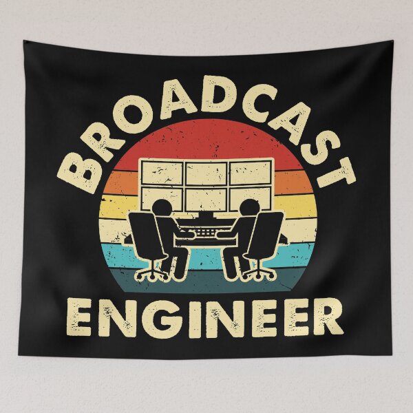 Item preview, Broadcast Engineer Vintage Retro designed and sold by NestaReign.
