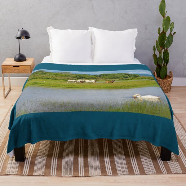 Item preview, Wild Horses and Swan in Italian Wetland designed and sold by jojobob.