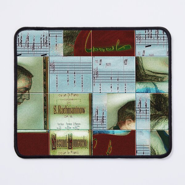 Item preview, AMAZING PAINTING ABSTRACT PORTRAIT OF SERGEI RACHMANINOFF PIANIST MUSICIAN COMPOSER - CLASSICAL MUSIC SCORE - PATCHWORK SIGNATURE designed and sold by Ralek.