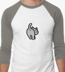 Bitmoji Cat Butt Shirt Men's Baseball ¾ T-Shirt