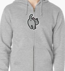 Bitmoji Cat Butt Shirt Zipped Hoodie
