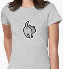 Bitmoji Cat Butt Shirt Women's Fitted T-Shirt