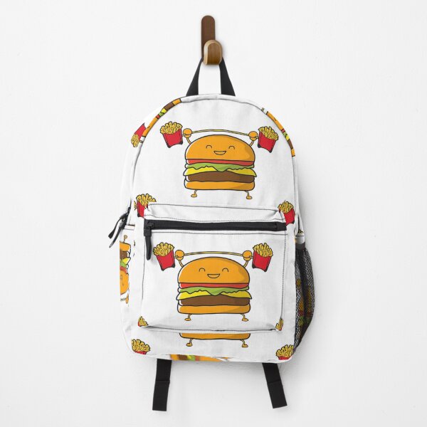 Item preview, Burger Lifting Fries Funny Food Snatch Squat Barbell Weight designed and sold by GeorgiHeyward.