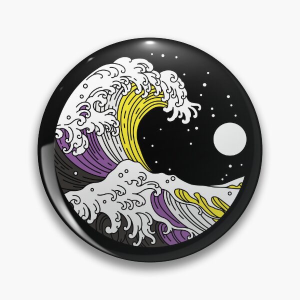 Item preview, Kanagawa Non Binary Pride Flag Nonbinary NB Enby designed and sold by Queer Pride Shop.