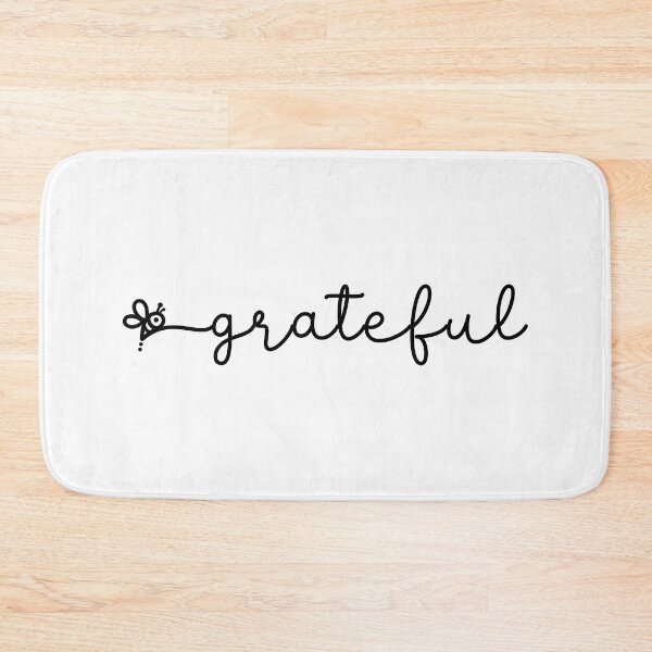Item preview, Be Grateful Bee Black Monoline Script Typography Inspirational Quote designed and sold by Cawaiico.