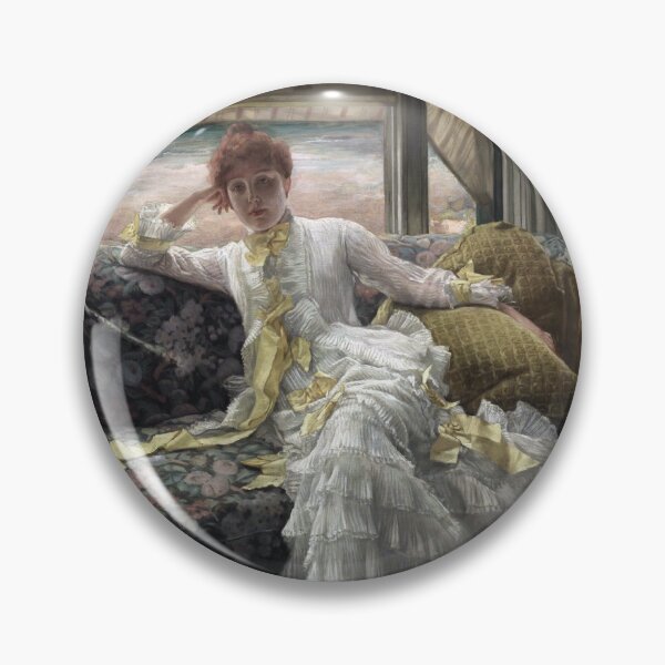 Item preview, James Tissot - Gilded Age Seaside Portrait designed and sold by NewNomads.