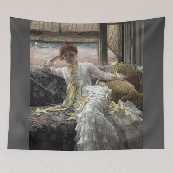 Item preview, James Tissot - Gilded Age Seaside Portrait designed and sold by NewNomads.