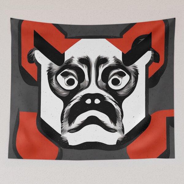 Artikelvorschau, Dog logo, geometric, vector, symmetrical, minimalism entworfen und verkauft von DrawItOnce.