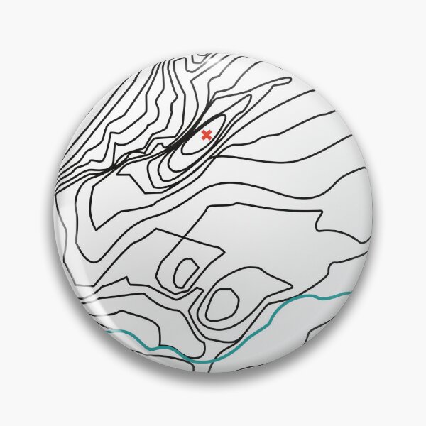 Item preview, Yosemite National Park Trail Map Badge designed and sold by CloudWalker Designs.