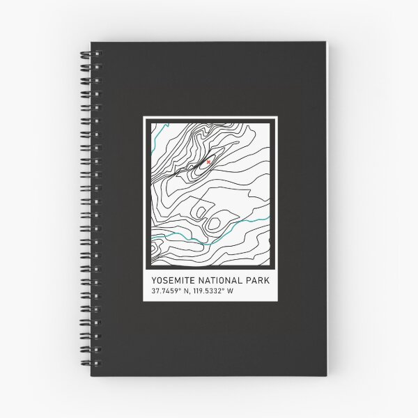 Item preview, Yosemite National Park Trail Map Badge designed and sold by CloudWalker Designs.