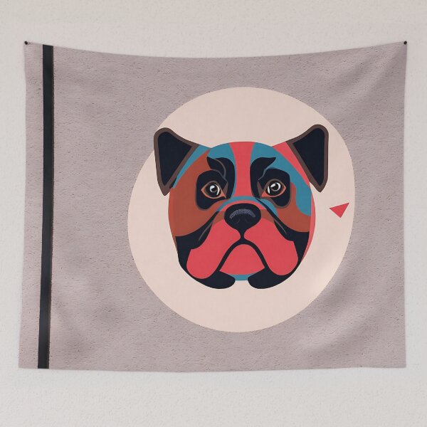 Artikelvorschau, Dog logo, geometric, vector, symmetrical, minimalism entworfen und verkauft von DrawItOnce.