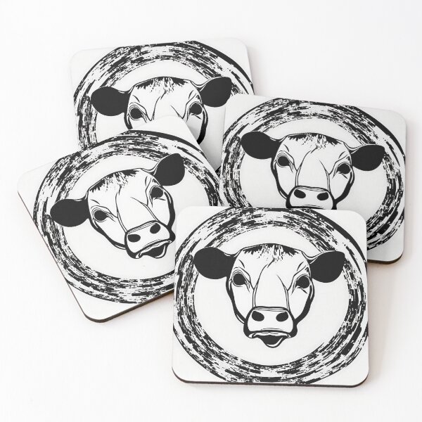 Item preview, Cow logo, geometric, vector, symmetrical, minimalism designed and sold by DrawItOnce.