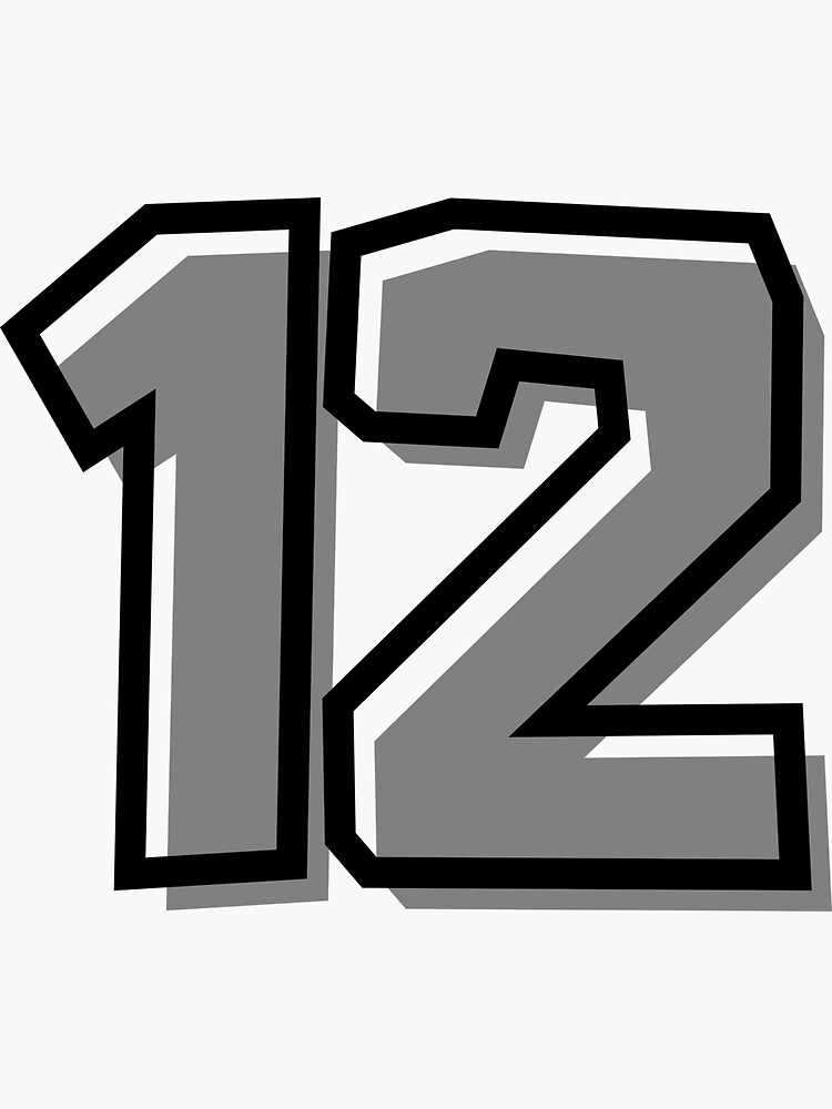 Number 12 - 12 - Sticker