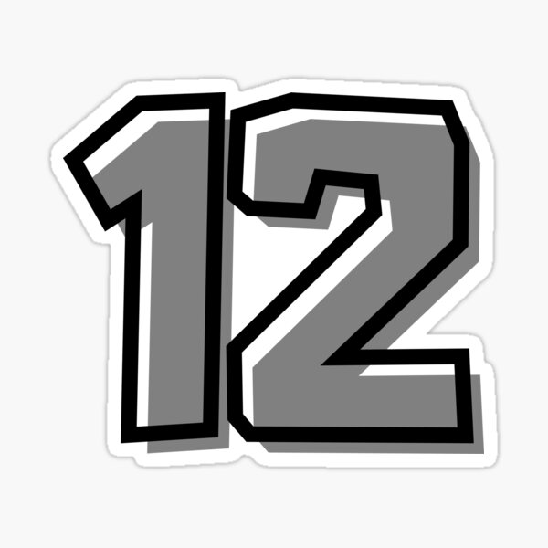 Number 12 (Vintage White) 12th Birthday' Sticker | Spreadshirt