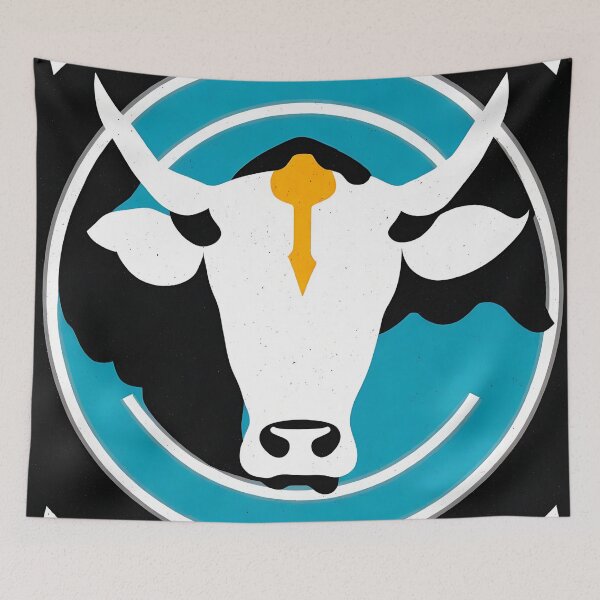 Artikelvorschau, Cow logo, geometric, vector, symmetrical, minimalism entworfen und verkauft von DrawItOnce.