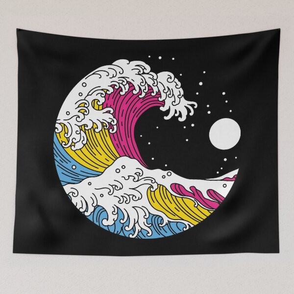 Item preview, Kanagawa Pansexual Pride Flag LGBTQ+ Pan designed and sold by Queer Pride Shop.