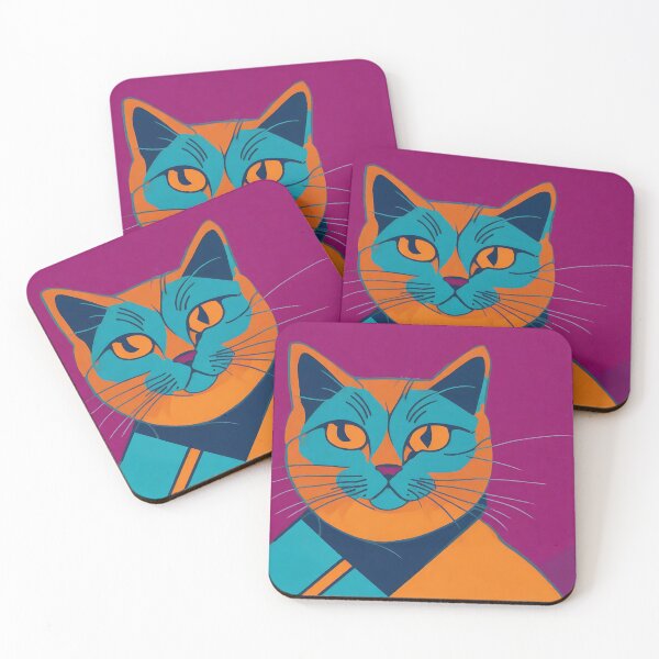 Item preview, Cat logo, geometric, vector, symmetrical, minimalism designed and sold by DrawItOnce.