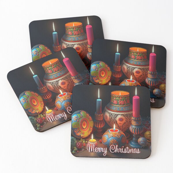 Item preview, Christmas Candles Greeting designed and sold by Charlies-Artbox.