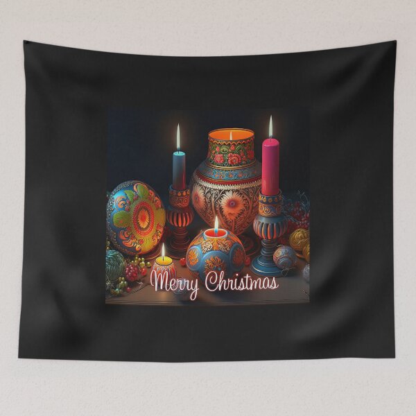 Item preview, Christmas Candles Greeting designed and sold by 3 CITIES.