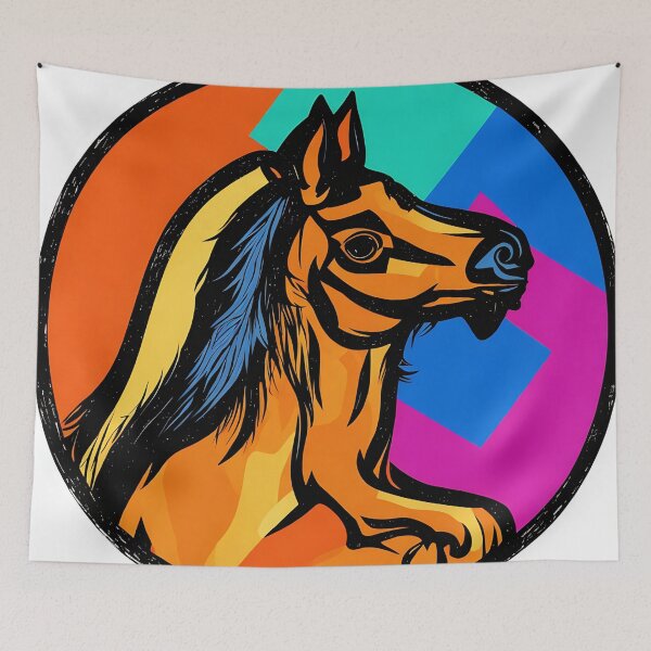 Artikelvorschau, Horse logo, geometric, vector, symmetrical, minimalism entworfen und verkauft von DrawItOnce.