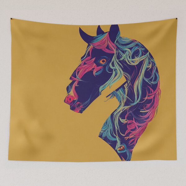 Item preview, Horse logo, geometric, vector, symmetrical, minimalism designed and sold by DrawItOnce.