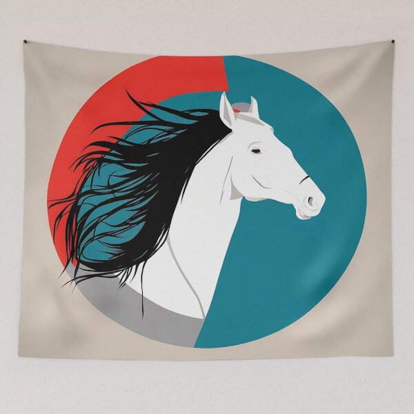 Item preview, Horse logo, geometric, vector, symmetrical, minimalism designed and sold by DrawItOnce.