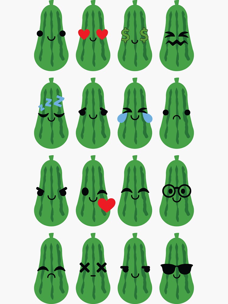 "Cucumber Emoji " Sticker for Sale by HippoEmo Redbubble