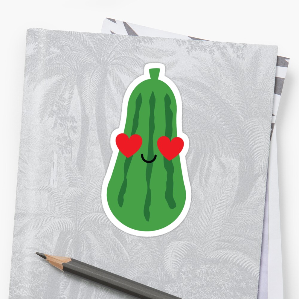 Cucumber Emoji Sticker By Hippoemo Redbubble