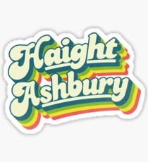 Haight-Ashbury | Retro Rainbow Sticker