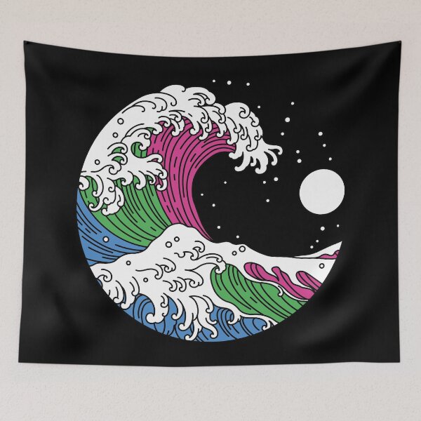 Item preview, Kanagawa Polysexual Pride Flag LGBTQ+ designed and sold by Queer Pride Shop.