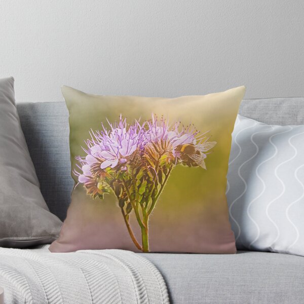 Item preview, Bumblebee Feeding on Lacy Phacelia in Golden Sunlight designed and sold by Taina Sohlman.