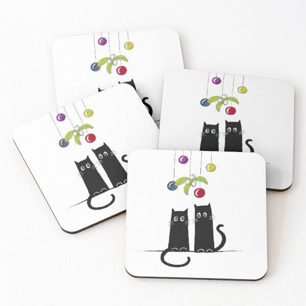 Item preview, Christmas Cats under Mistletoe designed and sold by Blueluna.