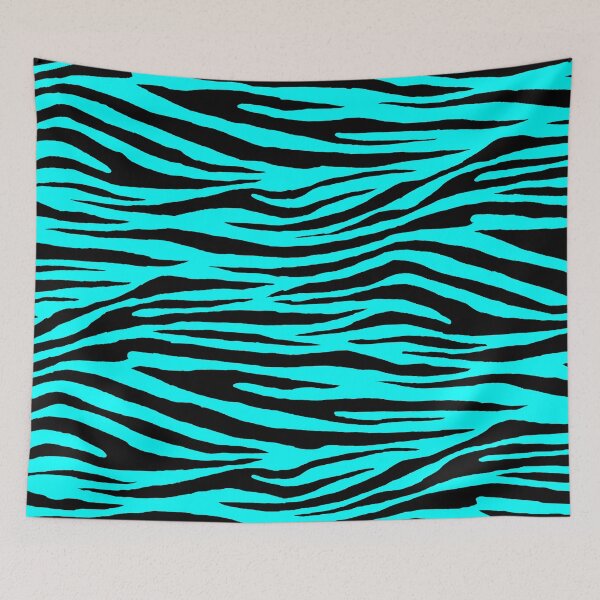 Artikelvorschau, 0016 Aqua, Spanisch Sky Blue, Cyan, Electric Cyan oder Waterspout) Tiger entworfen und verkauft von DayColors.