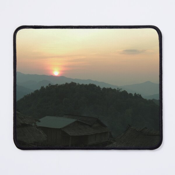 Item preview, Akha Village in the Mountains at Dawn Laos designed and sold by worldways.