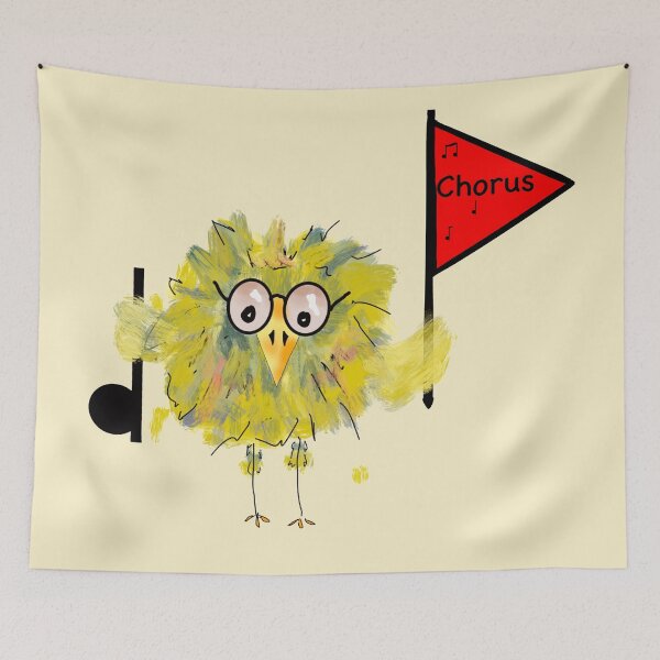 Item preview, Funny Bird Chorus Fan! designed and sold by designs-by-ann.