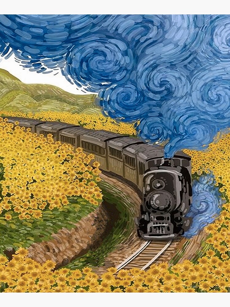 van gogh train painting