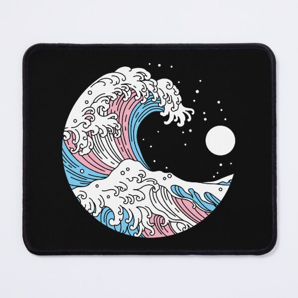 Item preview, Great Wave of Kanagawa Transgender Pride Flag designed and sold by Queer Pride Shop.