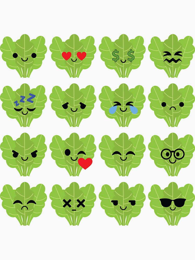 "Lettuce Emoji " Sticker for Sale by HippoEmo Redbubble