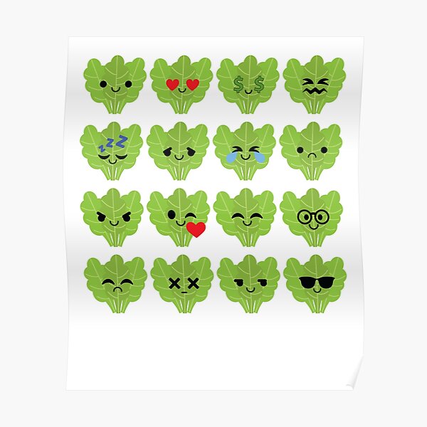 "Lettuce Emoji " Poster for Sale by HippoEmo Redbubble