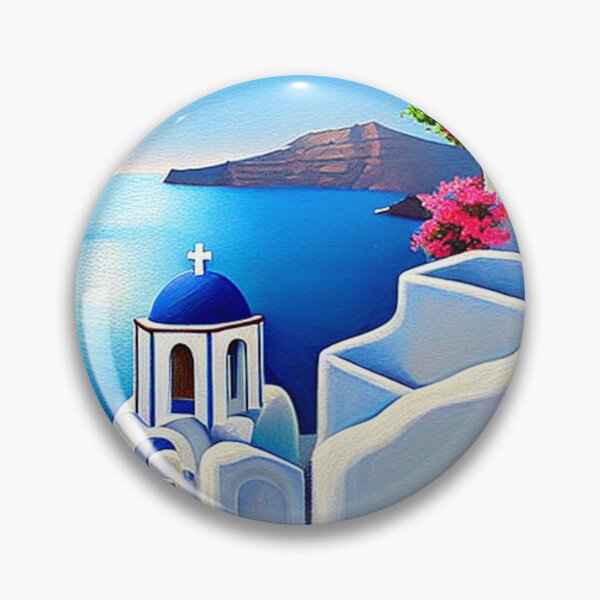 Item preview, Santorini Houses - Painting 1 - Throw Pillows and Prints.  designed and sold by ScatterHub.