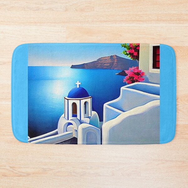 Item preview, Santorini Houses - Painting 1 - Throw Pillows and Prints.  designed and sold by ScatterHub.