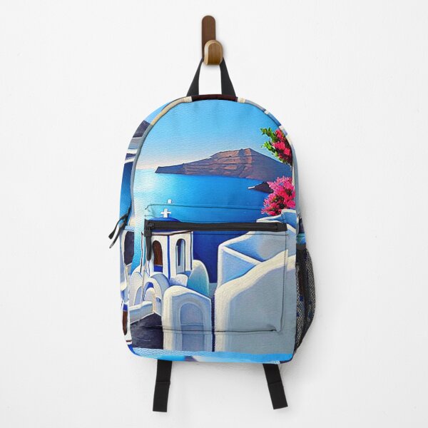 Item preview, Santorini Houses - Painting 1 - Throw Pillows and Prints.  designed and sold by ScatterHub.
