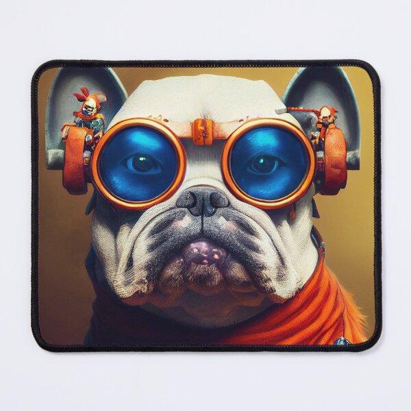 Item preview, Cute Cyberpunk Pirate Bulldog designed and sold by MimozaStudio.