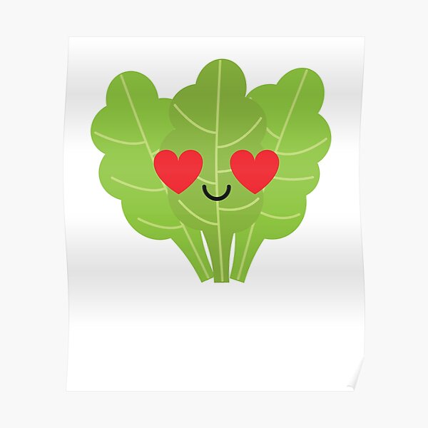 "Lettuce Emoji " Poster by HippoEmo Redbubble