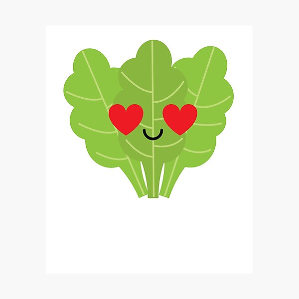 "Lettuce Emoji " Photographic Print for Sale by HippoEmo Redbubble