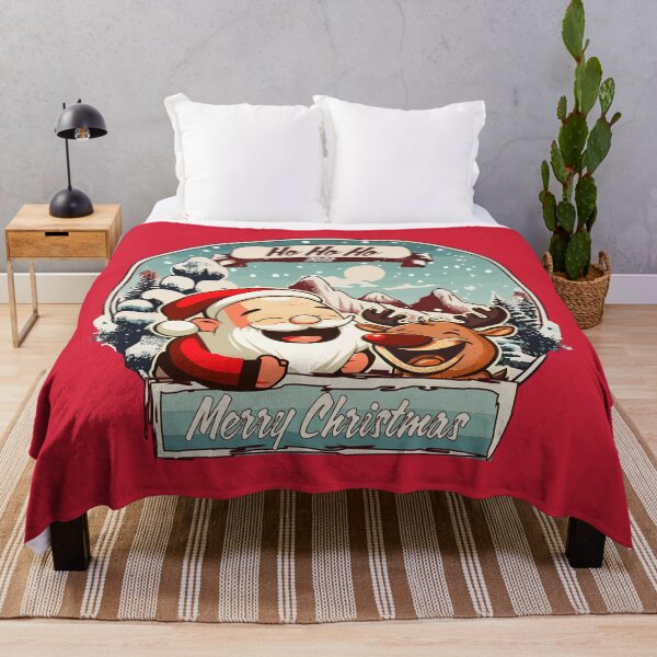 Item preview, Ho Ho Ho - Santa and Rudi in Christmas forest designed and sold by sabantha.