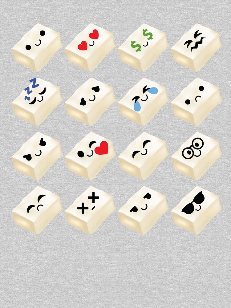 "Tofu Emoji " Zipped Hoodie by HippoEmo Redbubble