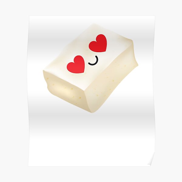 "Tofu Emoji" Poster von HippoEmo Redbubble