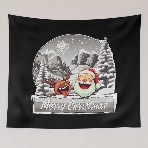 Item preview, Ho Ho Ho - Santa and Rudi in Christmas forest designed and sold by sabantha.